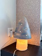 Heico paddestoel  lamp Jeansblauw - Nachtlampje, Kunststof, Gebruikt, Ophalen of Verzenden, Minder dan 50 cm
