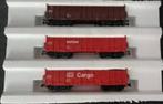 PIKO 59013.A, B en C: drietal Duitse open wagons Eaos, Hobby en Vrije tijd, Modeltreinen | H0, Treinset, Gelijkstroom, Nieuw, Piko
