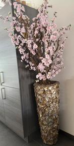 Schelpenvaas met bloesemboom roze richmond vaas eric kuster, Huis en Inrichting, Ophalen, Overige kleuren, 75 cm of meer, Glas
