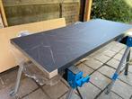 Werkblad Zwart Marmerlook | Praxis | 153,5 cm, Huis en Inrichting, Tafels | Eettafels, Ophalen, Vijf personen of meer, Rechthoekig
