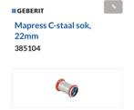 Geberit Mapress C-staal sok 22mm, Ophalen of Verzenden, Nieuw