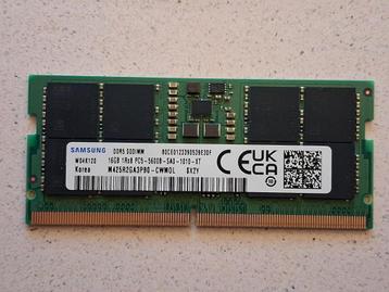 Samsung 16GB DDR5 SODIMM Laptopgeheugen (Nieuw!) beschikbaar voor biedingen