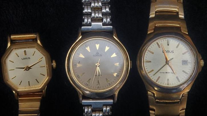 3 verschillende LORUS polshorloges Quartz mechanisme, Sieraden, Tassen en Uiterlijk, Horloges | Dames, Gebruikt, Polshorloge, Overige merken