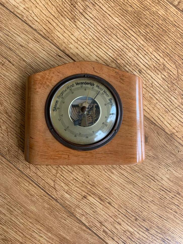 Antiek Weerstation - Barometer, Antiek en Kunst, Antiek | Woonaccessoires, Ophalen of Verzenden