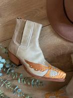 Sancho enkellaarsjes 36 37 western boots bohemian laarzen, -, Beige, -, Lage of Enkellaarzen