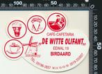 Sticker: Cafe Cafetaria De Witte Olifant - Birdaard, Ophalen of Verzenden, Zo goed als nieuw, Bedrijf of Vereniging