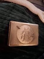 Vintage sigarettenhouder met paardenmotief, Antiek en Kunst, Antiek | Goud en Zilver, Ophalen of Verzenden, Zilver