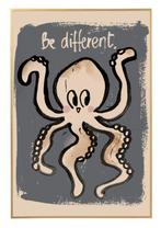 Kinderposter Muurposter Octopus 50 x 70 cm Studio Loco, Ophalen of Verzenden, Nieuw, Wanddecoratie