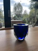 Olaf stevens 1998/ blauw opaque glazen voorwerp, Antiek en Kunst, Ophalen of Verzenden