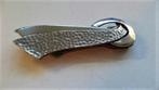 Vintage gehamerd zilveren dasklem dasclip, Scandinavisch des, Ophalen, Zo goed als nieuw
