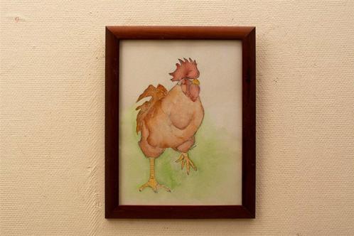 een prent van en haan 39417, Verzamelen, Ansichtkaarten | Dieren, Ongelopen, 1920 tot 1940, Vogel, Ophalen of Verzenden