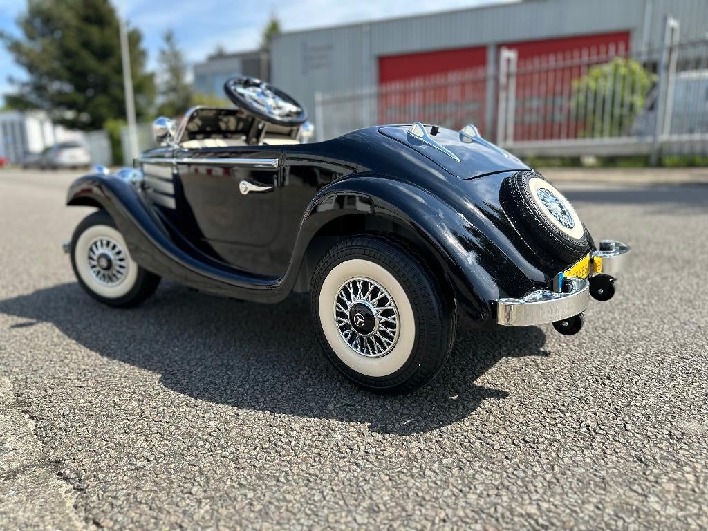 Mercedes-Benz Typ 540K 12v metallic zwart, Bluetooth, leder, Ophalen of Verzenden, Nieuw