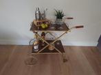 Vintage serveerwagen, Huis en Inrichting, Tafels | Bijzettafels, Ophalen, Minder dan 55 cm, Gebruikt, Rechthoekig