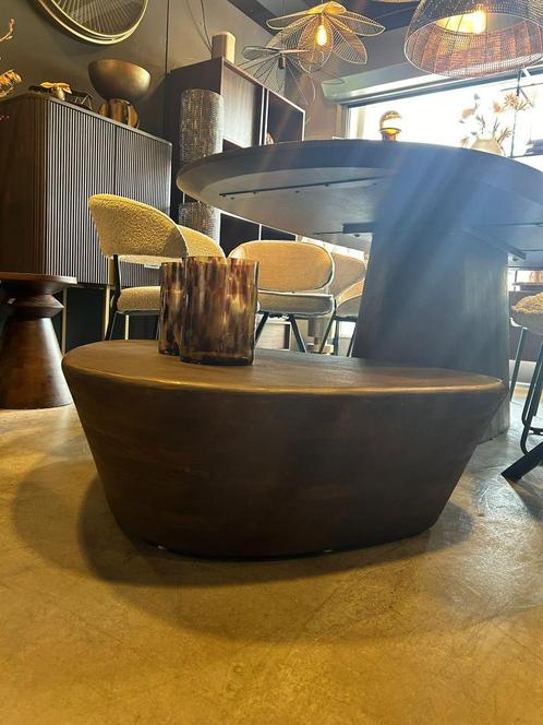 Salontafel bruin organische tafel groot, Huis en Inrichting, Tafels | Salontafels, Zo goed als nieuw, Minder dan 50 cm, 50 tot 100 cm