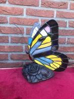 prachtige Tiffany vlinderlamp, glas in lood handwerk, Ophalen of Verzenden, Tiffany, Minder dan 50 cm, Glas