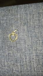 Goud hartje 585 met briljantje, Sieraden, Tassen en Uiterlijk, Kettinghangers, Ophalen of Verzenden, Zo goed als nieuw, Hart, Goud