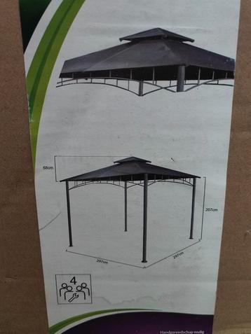 Nieuw in doos: paviljoen/zonnetent (3x3 meter) beschikbaar voor biedingen