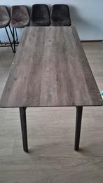 Gebruikte tafel, Huis en Inrichting, Tafels | Eettafels, Ophalen, Gebruikt, 100 tot 150 cm, Metaal