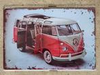 Vintage Volkswagen busje metalen bord formaat 21x29 cm (A4), Verzamelen, Verzenden, Nieuw, Auto's
