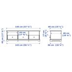 LIATORP TV-MEUBEL 145 x 49 x 45 CM. GRIJS, Huis en Inrichting, Kasten | Televisiemeubels, Ophalen, 100 tot 150 cm, Zo goed als nieuw