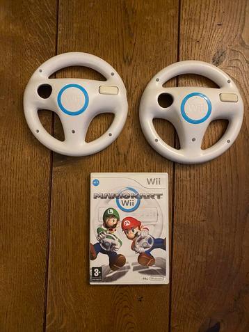 Mario Kart Wii + 2 originele stuurtjes beschikbaar voor biedingen