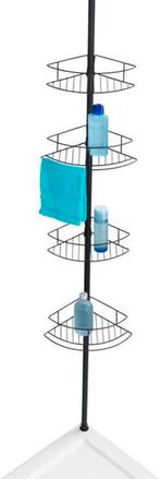 WENKO Telescopisch Doucherek Dolcedo 4-laags RVS zwart, Zwart, Nieuw, Ophalen of Verzenden, Www.loods56.nl