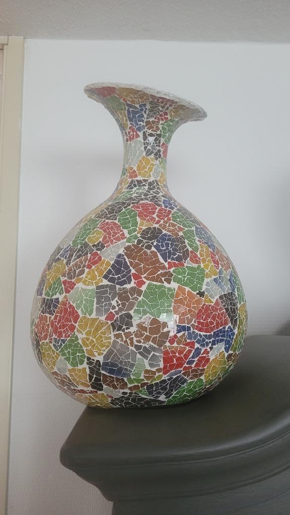 Mozaïek lamp, Huis en Inrichting, Lampen | Tafellampen, Zo goed als nieuw, Minder dan 50 cm, Glas, Ophalen