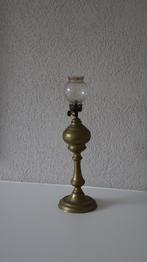 Staande zware olielamp koper/ messing, Antiek en Kunst, Ophalen of Verzenden