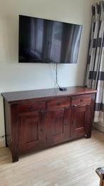 Massief Houten Koloniaal Dressoir, Huis en Inrichting, Kasten | Dressoirs, Ophalen, Gebruikt, 25 tot 50 cm, 150 tot 200 cm