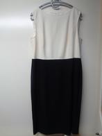 ESCADA donkerblauw/offwhite jurk en bijpassend jasje, Maat 42/44 (L), Nieuw, Escada, Knielengte