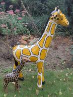 Vintage giraf papier-maché – handgemaakt vintage dierenbeeld, Antiek en Kunst, Ophalen
