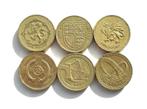 Verenigd Koninkrijk lot met 6 verschillende pond munten, Postzegels en Munten, Munten | Europa | Niet-Euromunten, Ophalen of Verzenden