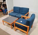 Partij wachtkamer meubilair wachtbank sofas fauteuils Brune, Minder dan 150 cm, Minder dan 75 cm, Gebruikt, Vintage