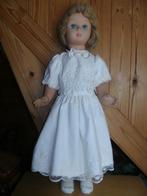 kermispop bakeliet blauwe knipperogen blond mohair haar, Verzenden, Gebruikt, Pop