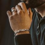 zilver armband gevlochten hexagon 6mm, Ophalen of Verzenden, Zo goed als nieuw, Zilver
