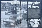 Chrysler 2 litres test in Autovisie 1973, Gelezen, Ophalen of Verzenden, Overige merken, Autovisie