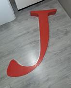 Hangbord rood Aluminium "J" : mancave/ decoratie, Gebruikt, Ophalen of Verzenden