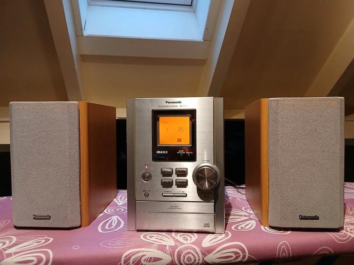 Panasonic design-setje met goede speakers, Audio, Tv en Foto, Stereo-sets, Gebruikt, Cassettedeck, Cd-speler, Tuner of Radio, Speakers