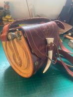 ambachtelijk handgemaakte lederen tas, Ophalen of Verzenden, Nieuw, Bruin, Handtas