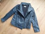 Super mooie lams leren dames jas grijsblauw nieuw maat 44 XL, Ophalen of Verzenden, Nieuw, Maat 42/44 (L), Blauw