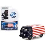 1964 VW Volkswagen bus T1 v Greenlight 1/64 Amerikaanse vlag, Hobby en Vrije tijd, Modelauto's | Overige schalen, Nieuw, Greenlight