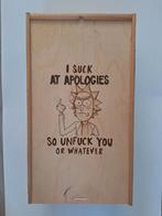 Wijnkist met afbeelding Rick van Rick and Morty., Gevondenengemaakt@gmail.com, Ophalen of Verzenden, Gevonden en Gemaakt, Nieuw