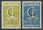 Nederland NVPH nr 868/9 gestempeld Europazegels 1966, Verzenden, Na 1940, Gestempeld