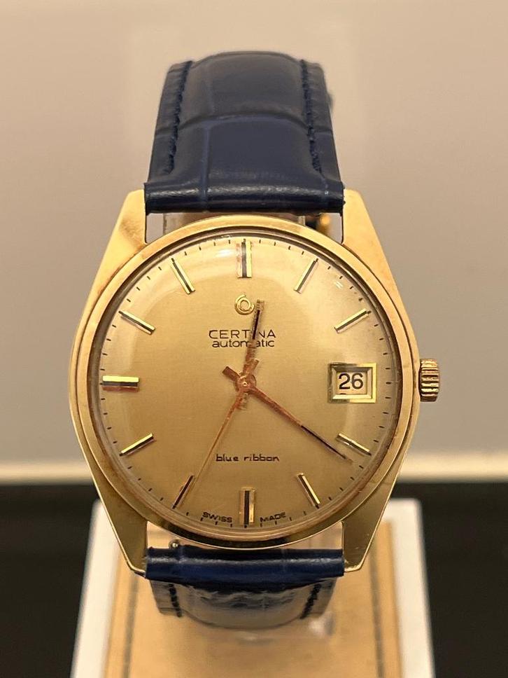 Certina Blue Ribbon Automatic 14 Karaat Goud, Sieraden, Tassen en Uiterlijk, Horloges | Heren, Gebruikt, Polshorloge, Overige merken