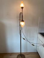 Staande dubbele koperkleurige lamp, Ophalen, Gebruikt, 150 tot 200 cm