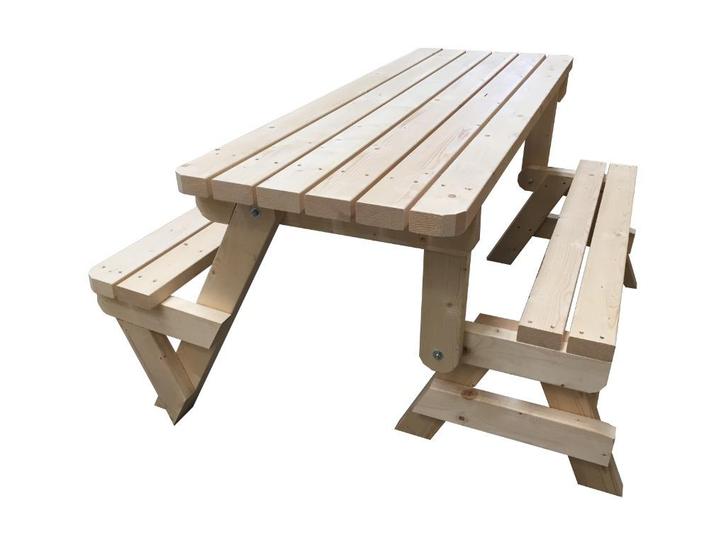 OP is OP picknicktafel bouwpakket inklapbaar 2 in 1 op is op, Tuin en Terras, Picknicktafels, Nieuw, Rechthoekig, Hout, Inklapbaar