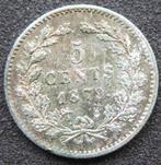 5 Cent 1879, Koning Willem III, Verzenden, Zilver, Losse munt