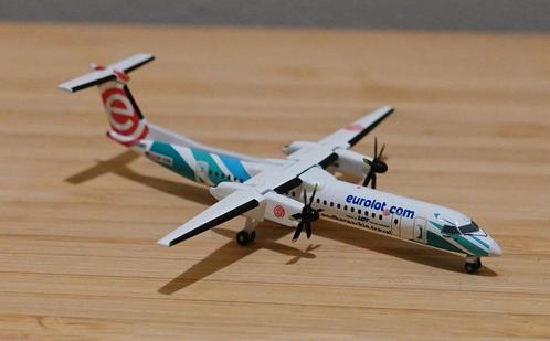 Herpa 527088 - Eurolot - Bombardier Q400 - 1:500, Verzamelen, Luchtvaart en Vliegtuigspotten, Nieuw, Schaalmodel, Ophalen of Verzenden