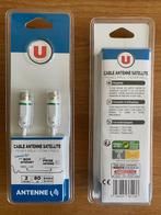 Satelliet antennekabel F-connector male – male 2 meter 80dB, Eu, Eu, Nieuw, Ophalen of Verzenden
