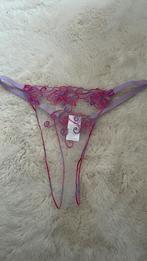 Super leuke geheel doorschijnende string maat s, Ophalen of Verzenden, Zwart, String